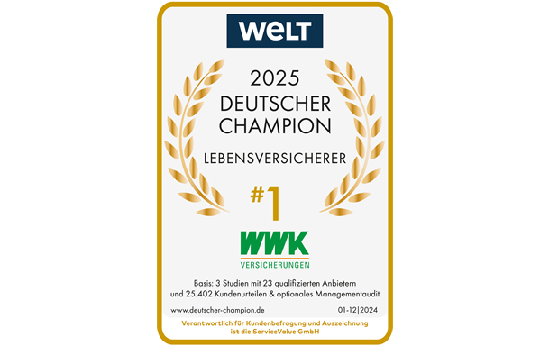 WELT Deutscher Champion 2025 - Lebensversicherer #1